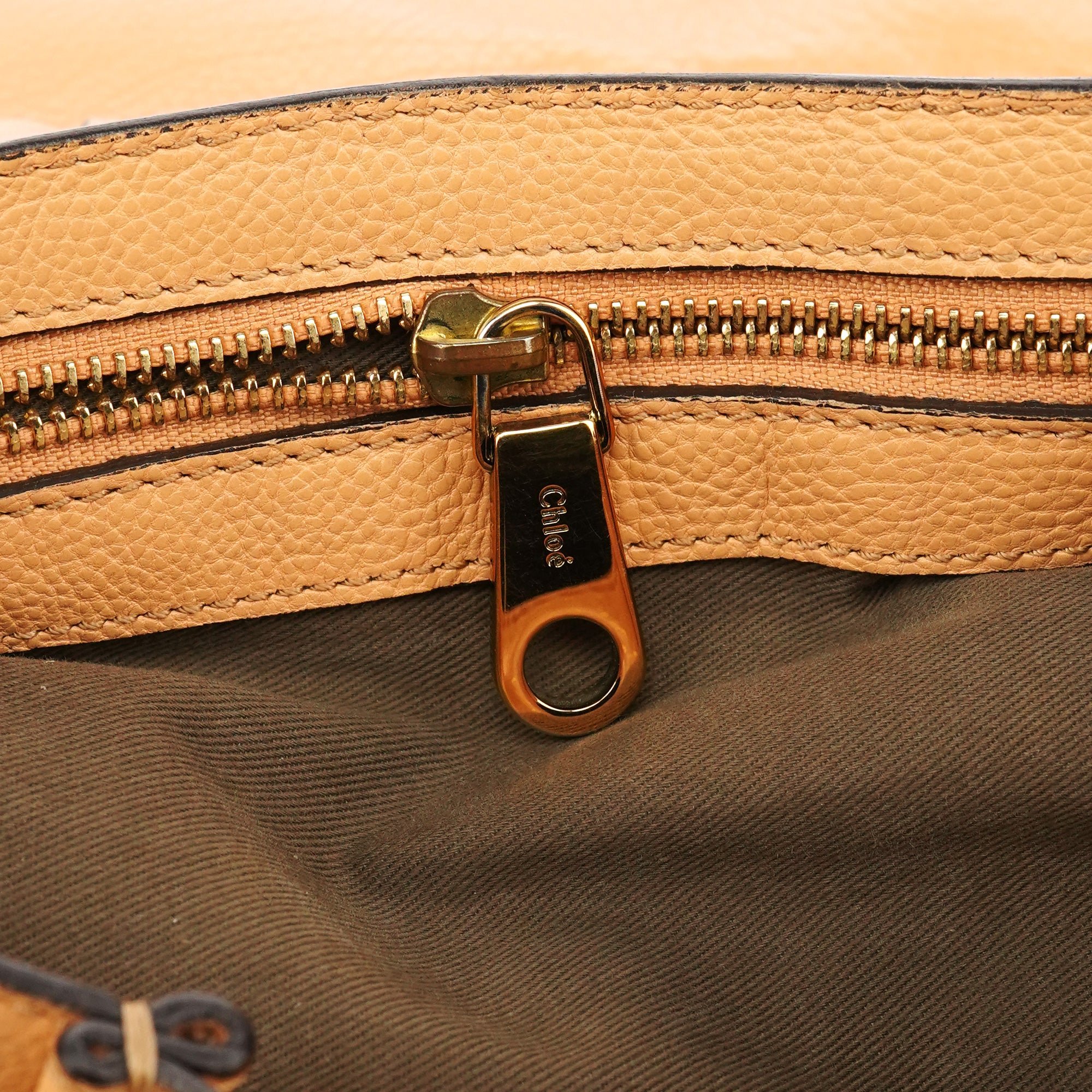 Chloe Beige Leather Elsie 2-Way Bag