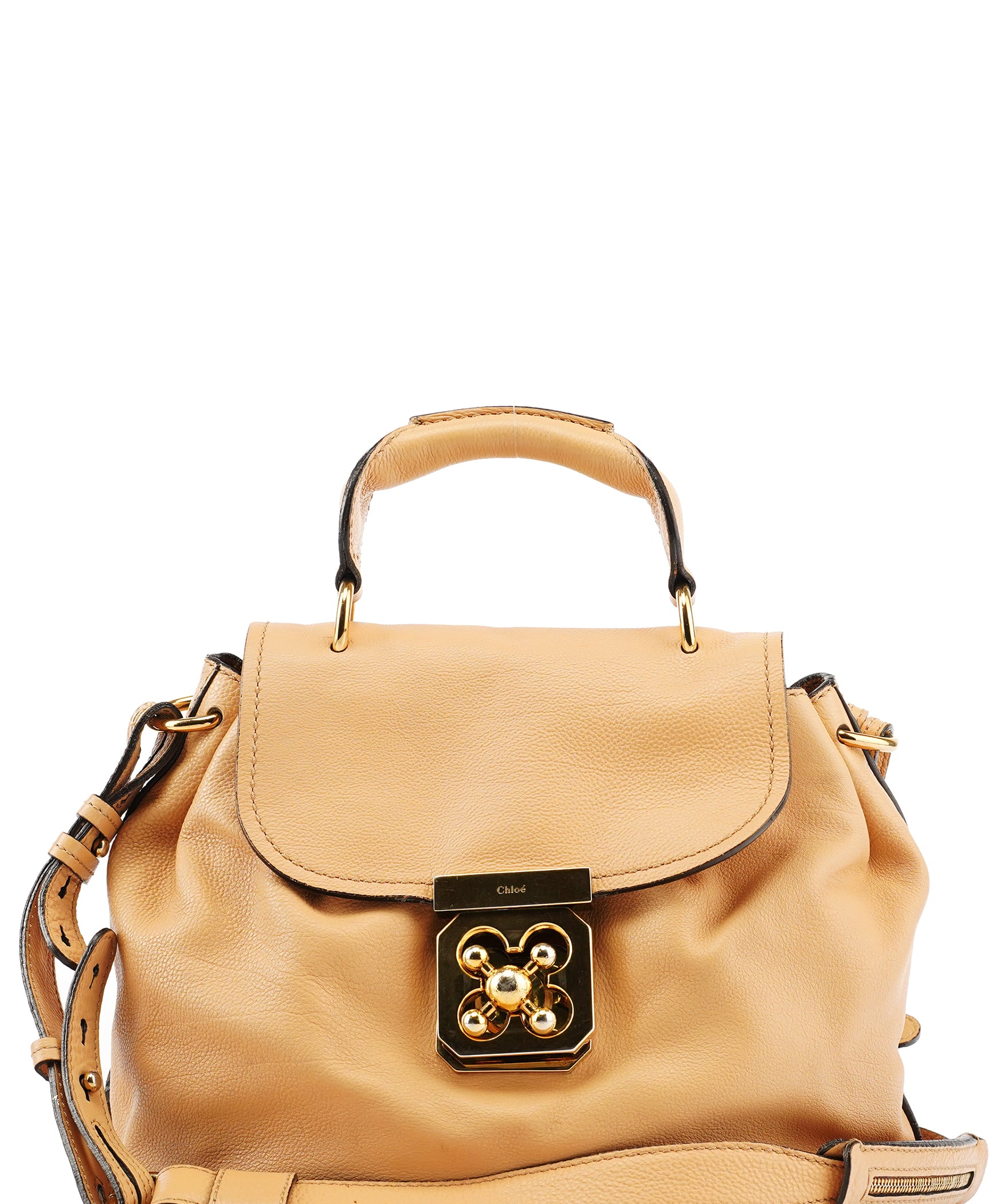 Chloe Beige Leather Elsie 2-Way Bag