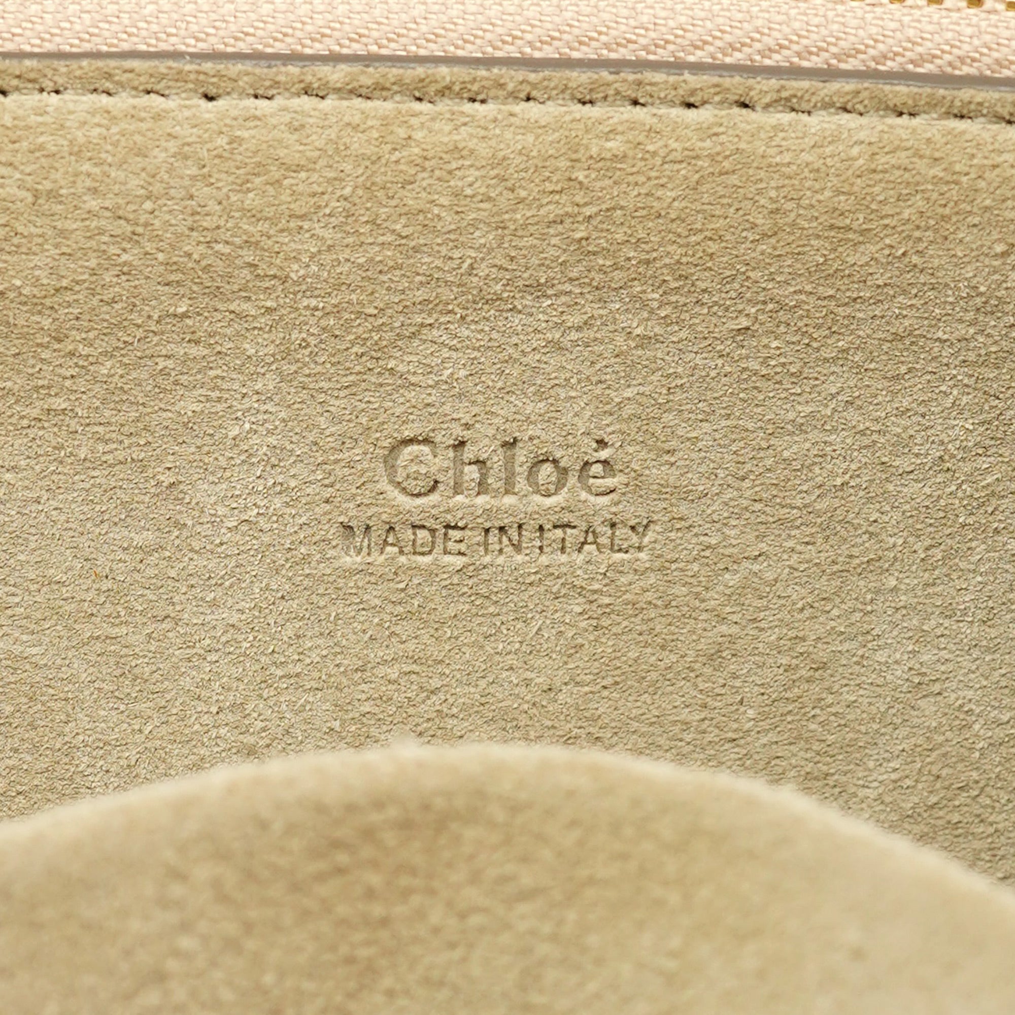 Chloé Beige Leather Gold Handle 2-Way Bag