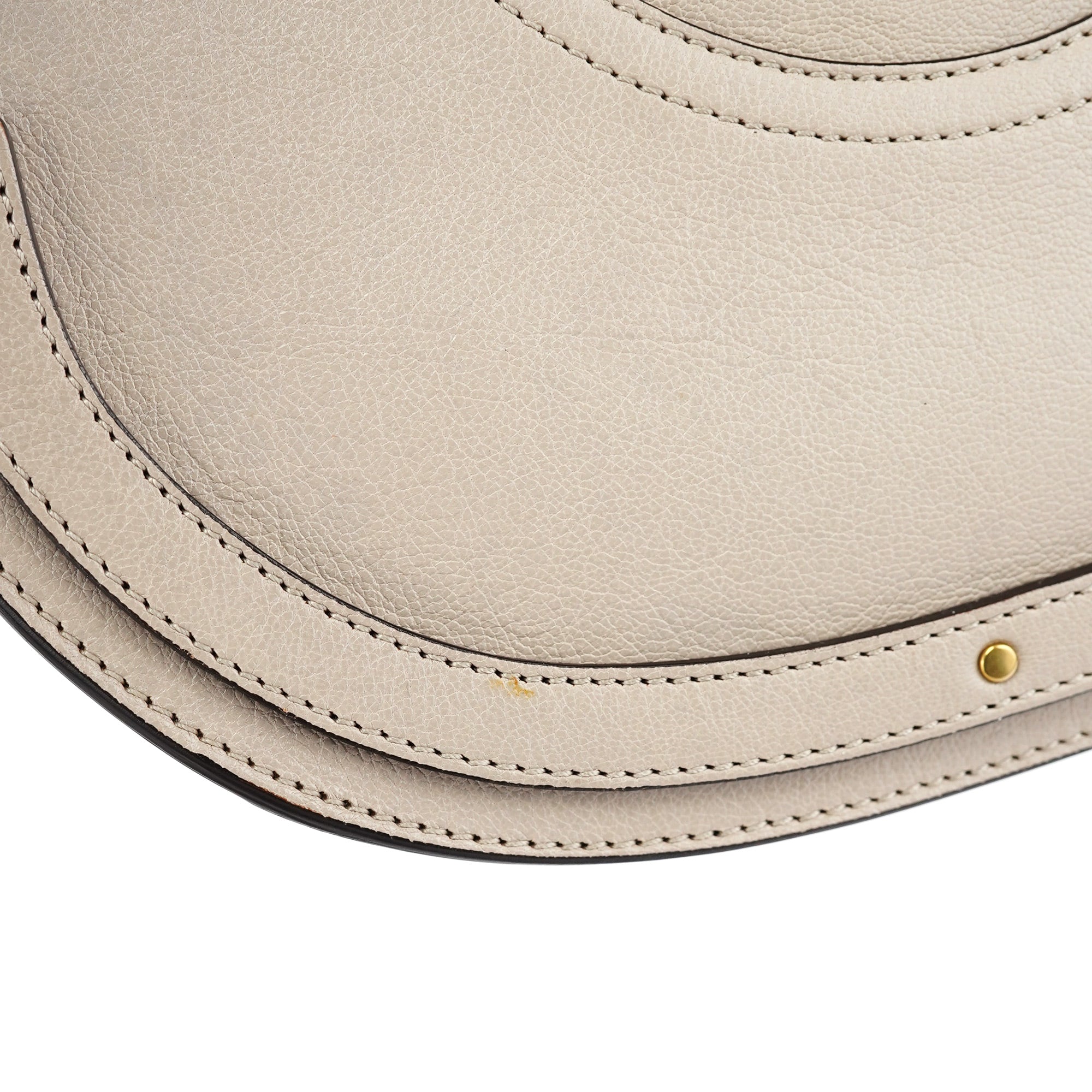 Chloé Beige Leather Gold Handle 2-Way Bag