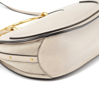 Chloé Beige Leather Gold Handle 2-Way Bag