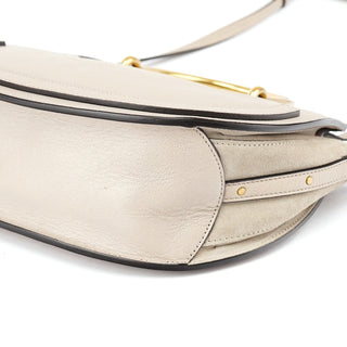 Chloé Beige Leather Gold Handle 2-Way Bag