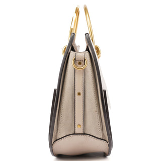 Chloé Beige Leather Gold Handle 2-Way Bag