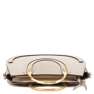 Chloé Beige Leather Gold Handle 2-Way Bag