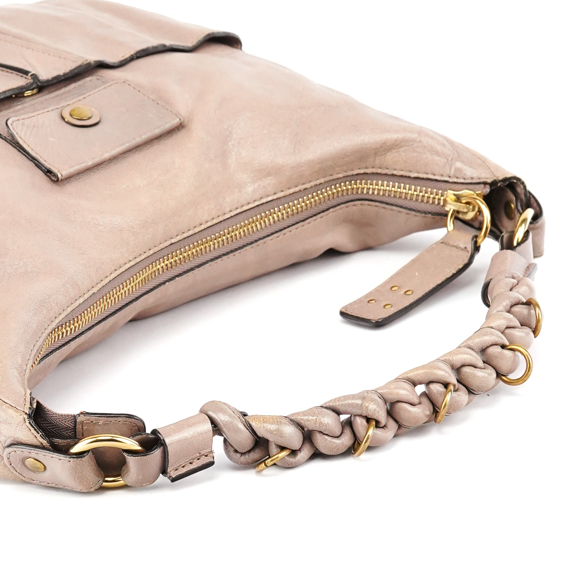 Chloe Beige Leather Heloise 2-Way Bag