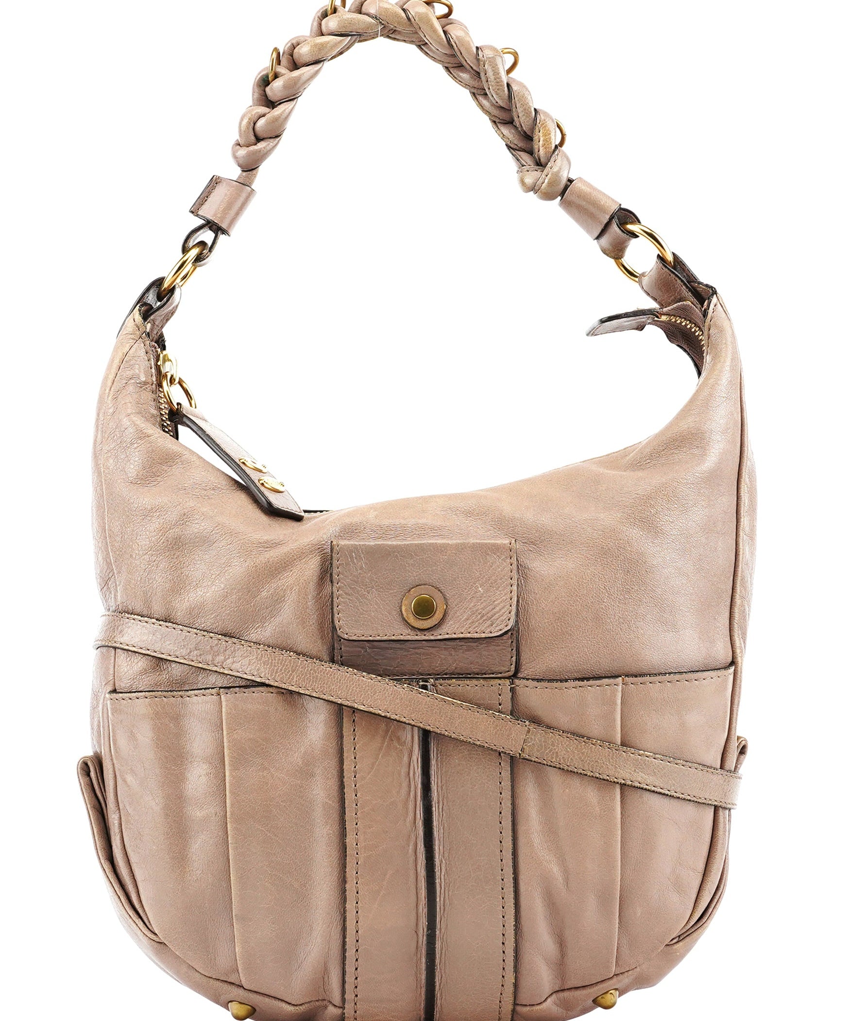 Chloe Beige Leather Heloise 2-Way Bag
