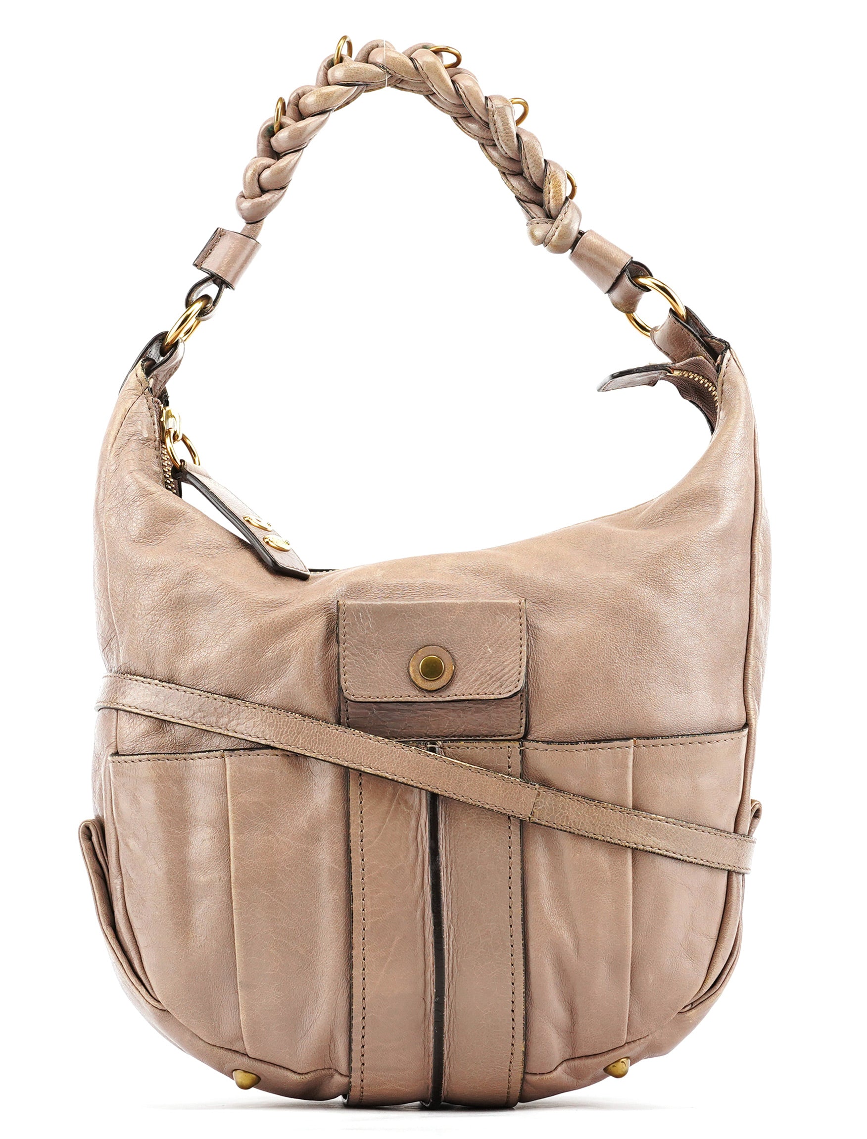Chloe Beige Leather Heloise 2-Way Bag