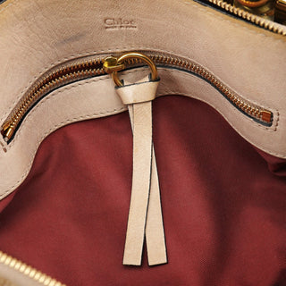 Chloe Beige Leather Heloise Tote Bag