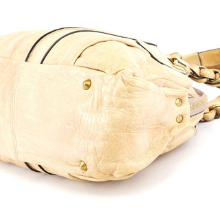 Chloe Beige Leather Heloise Tote Bag