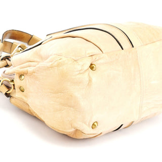 Chloe Beige Leather Heloise Tote Bag