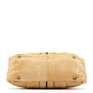 Chloe Beige Leather Heloise Tote Bag