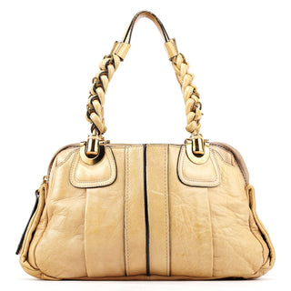 Chloe Beige Leather Heloise Tote Bag