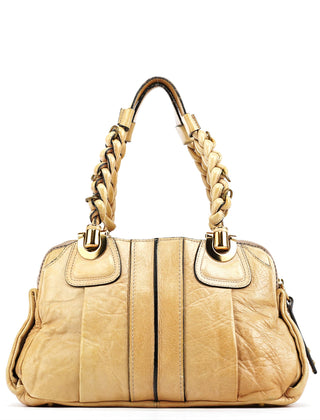 Chloe Beige Leather Heloise Tote Bag