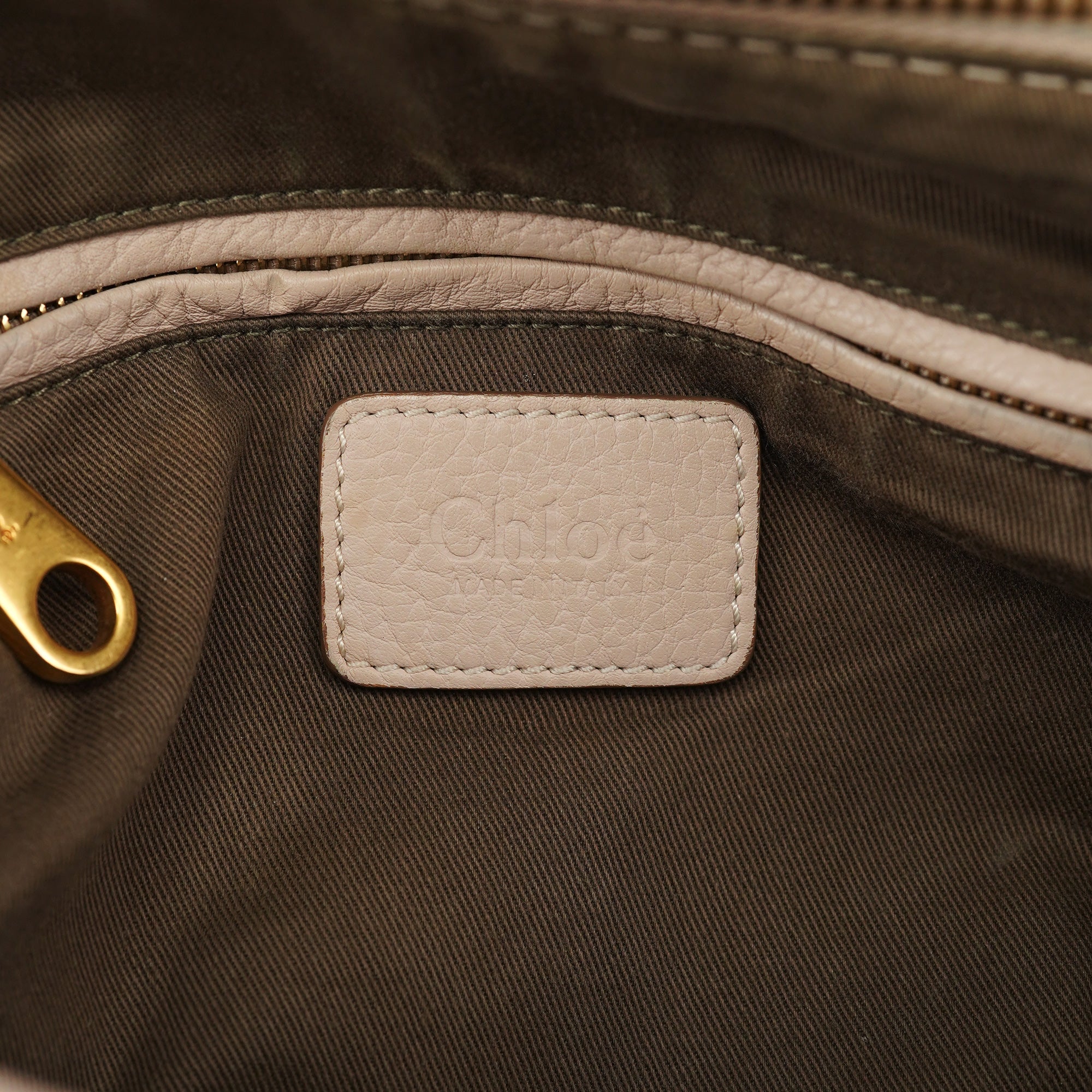 Chloé Marcie 2-Way Bag aus Leder in Beige