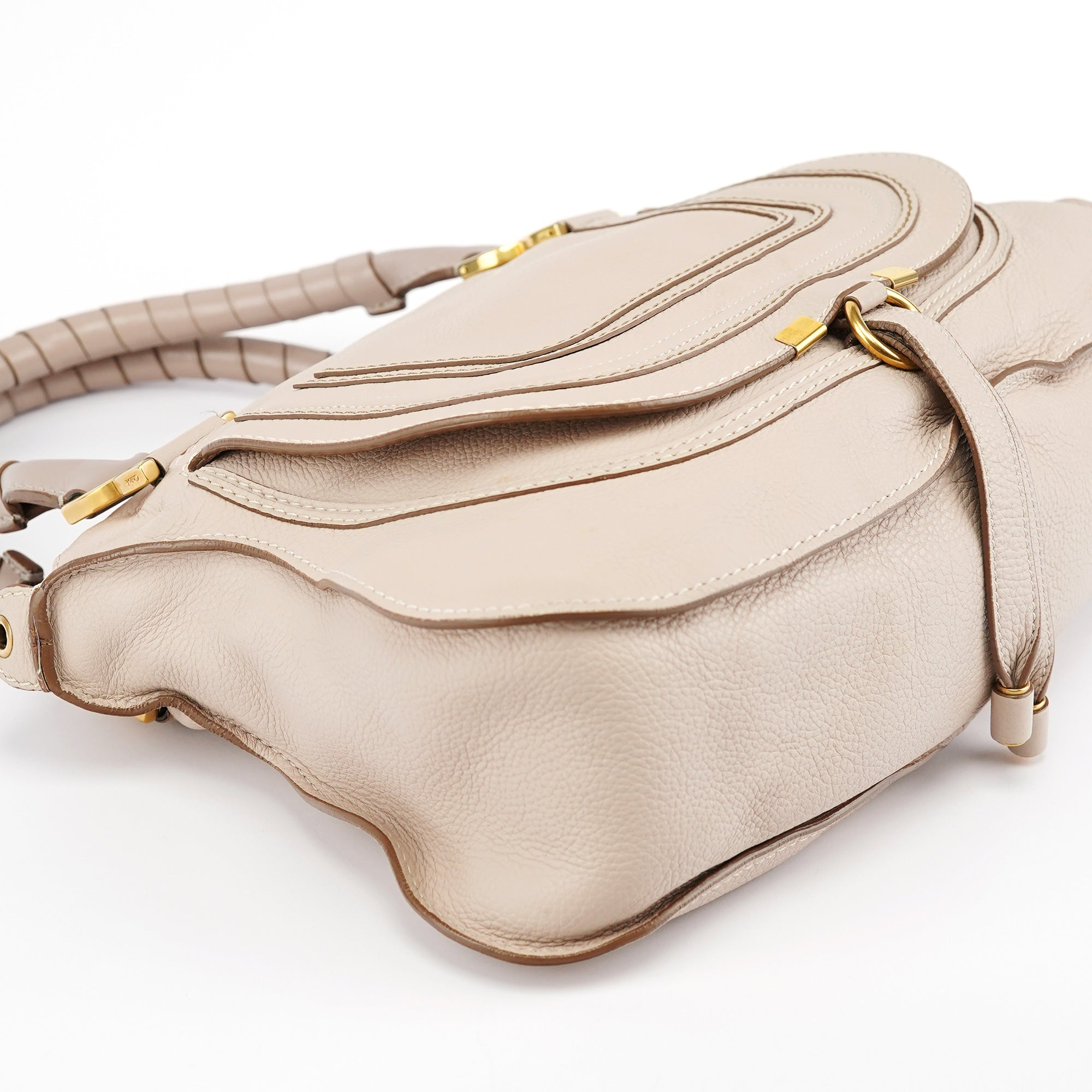 Chloé Marcie 2-Way Bag aus Leder in Beige