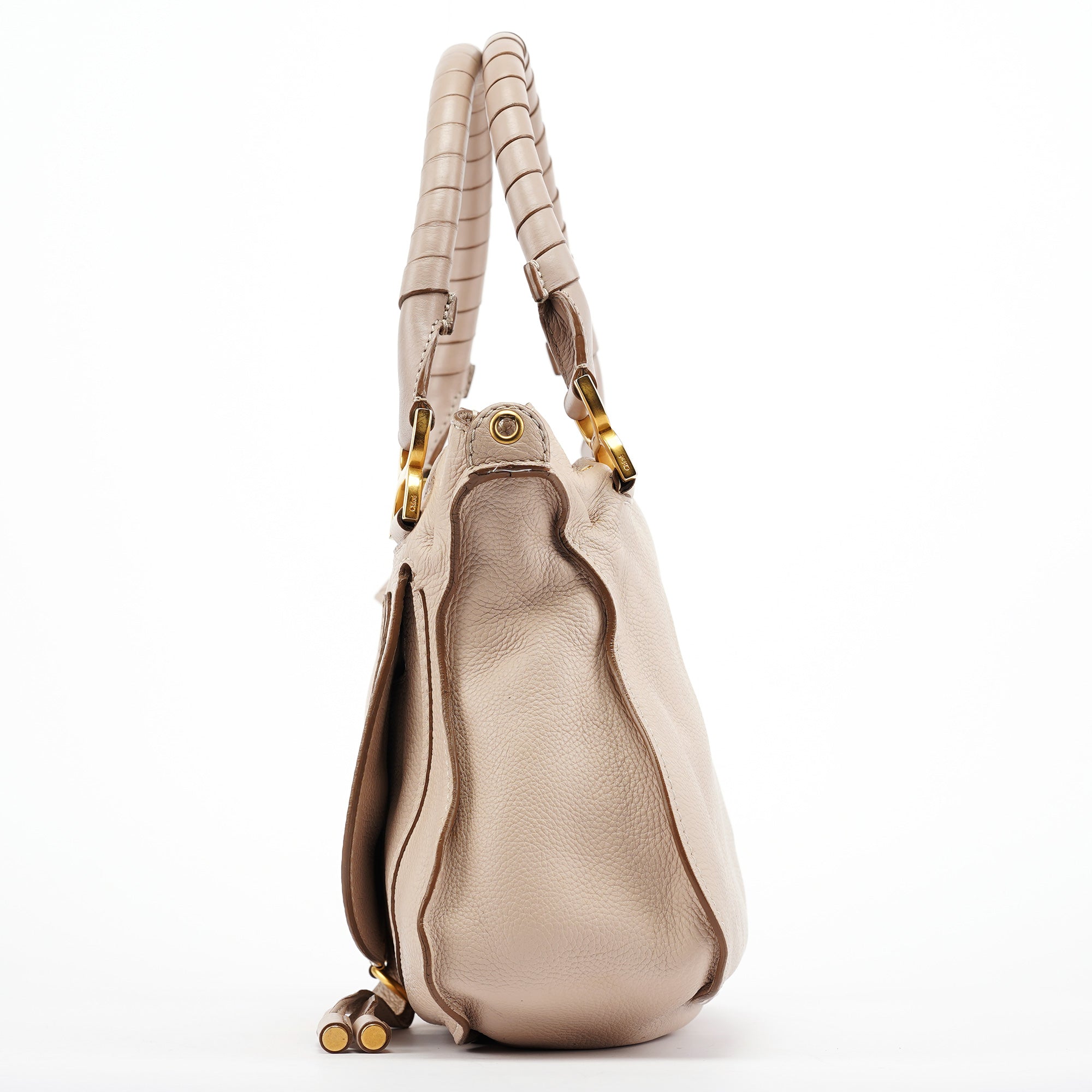 Chloé Marcie 2-Way Bag aus Leder in Beige