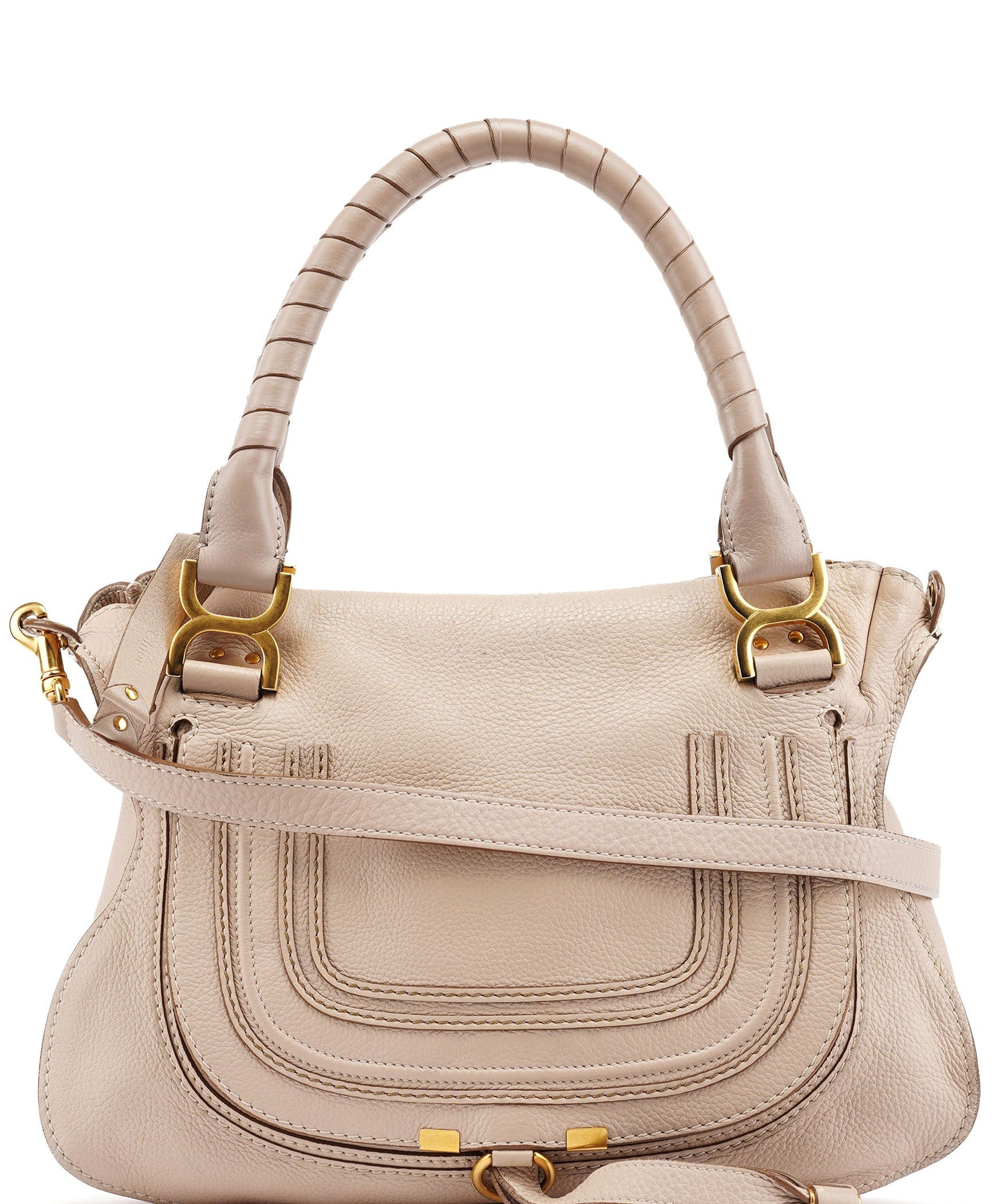 Chloe Beige Leather Marcie 2-Way Bag