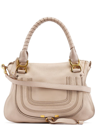 Chloe Beige Leather Marcie 2-Way Bag
