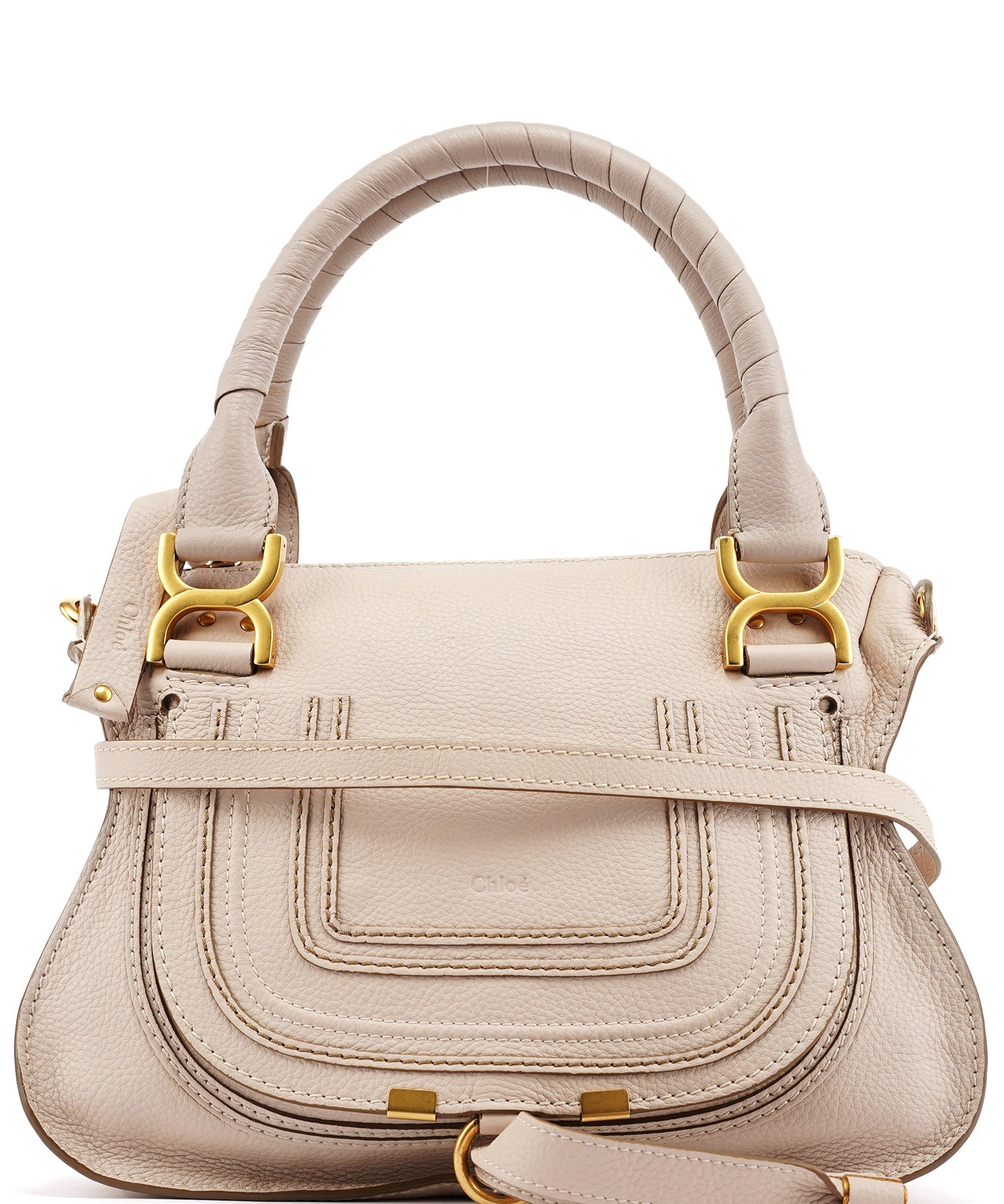 Chloe Beige Leather Marcie 2-Way Bag