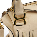 Chloé Sac deux portés Marcie en cuir beige