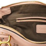 Chloé Bolso Marcie de piel beige