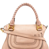 Chloé Bolso Marcie de piel beige