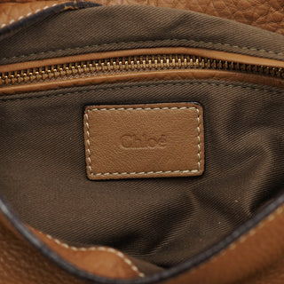 Chloe Beige Leather Marcie Crossbody Bag