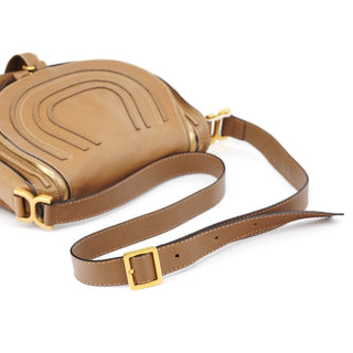 Chloe Beige Leather Marcie Crossbody Bag