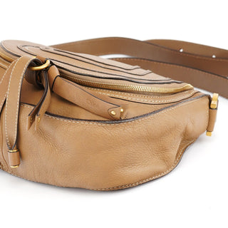 Chloe Beige Leather Marcie Crossbody Bag