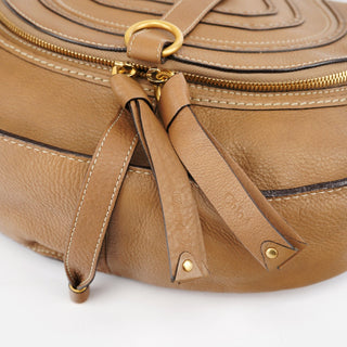 Chloe Beige Leather Marcie Crossbody Bag