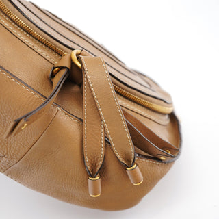 Chloe Beige Leather Marcie Crossbody Bag