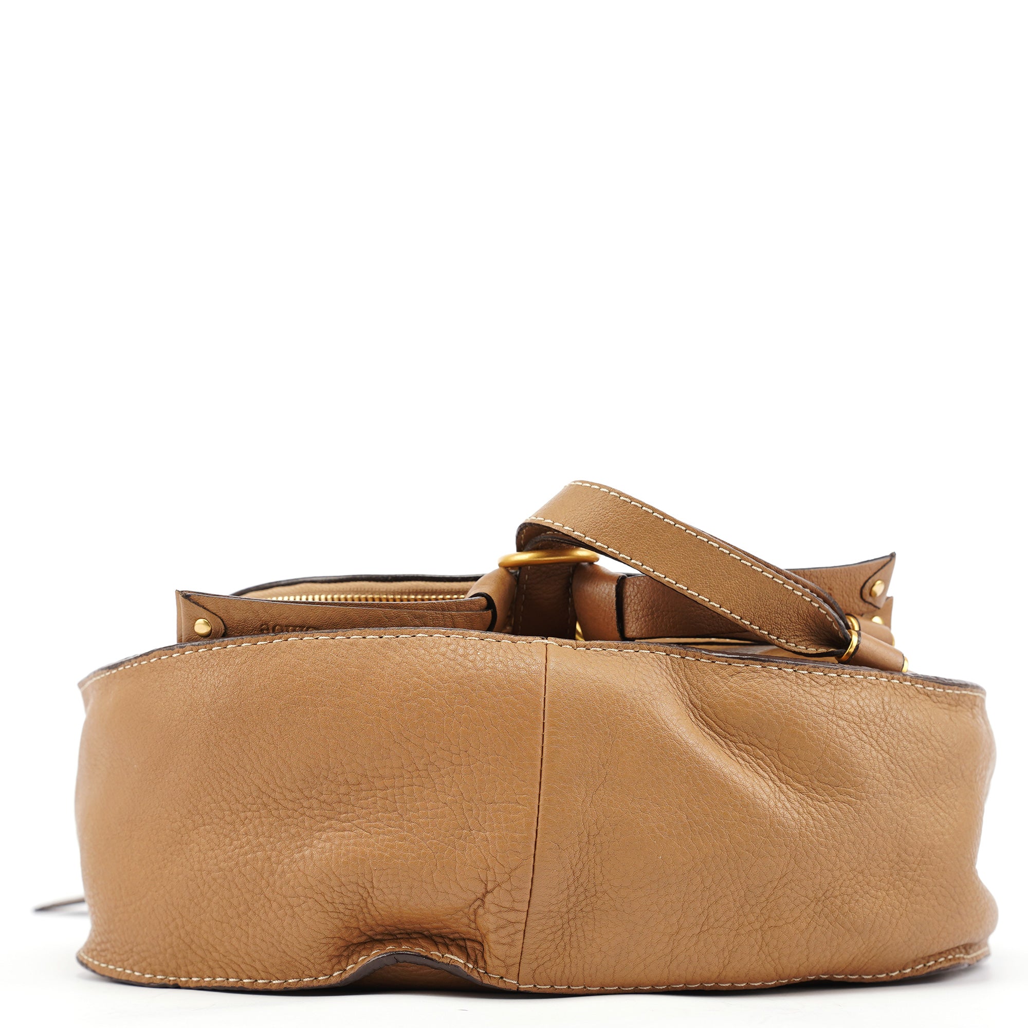 Chloe Beige Leather Marcie Crossbody Bag
