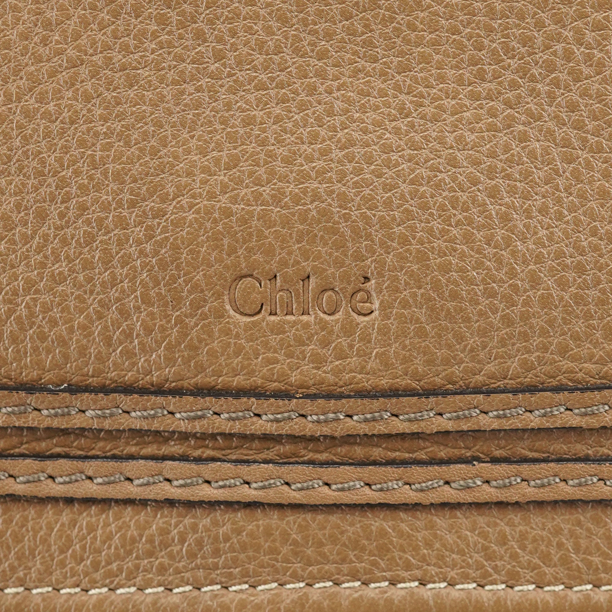 Chloé Beige Leather Marcie Handbag