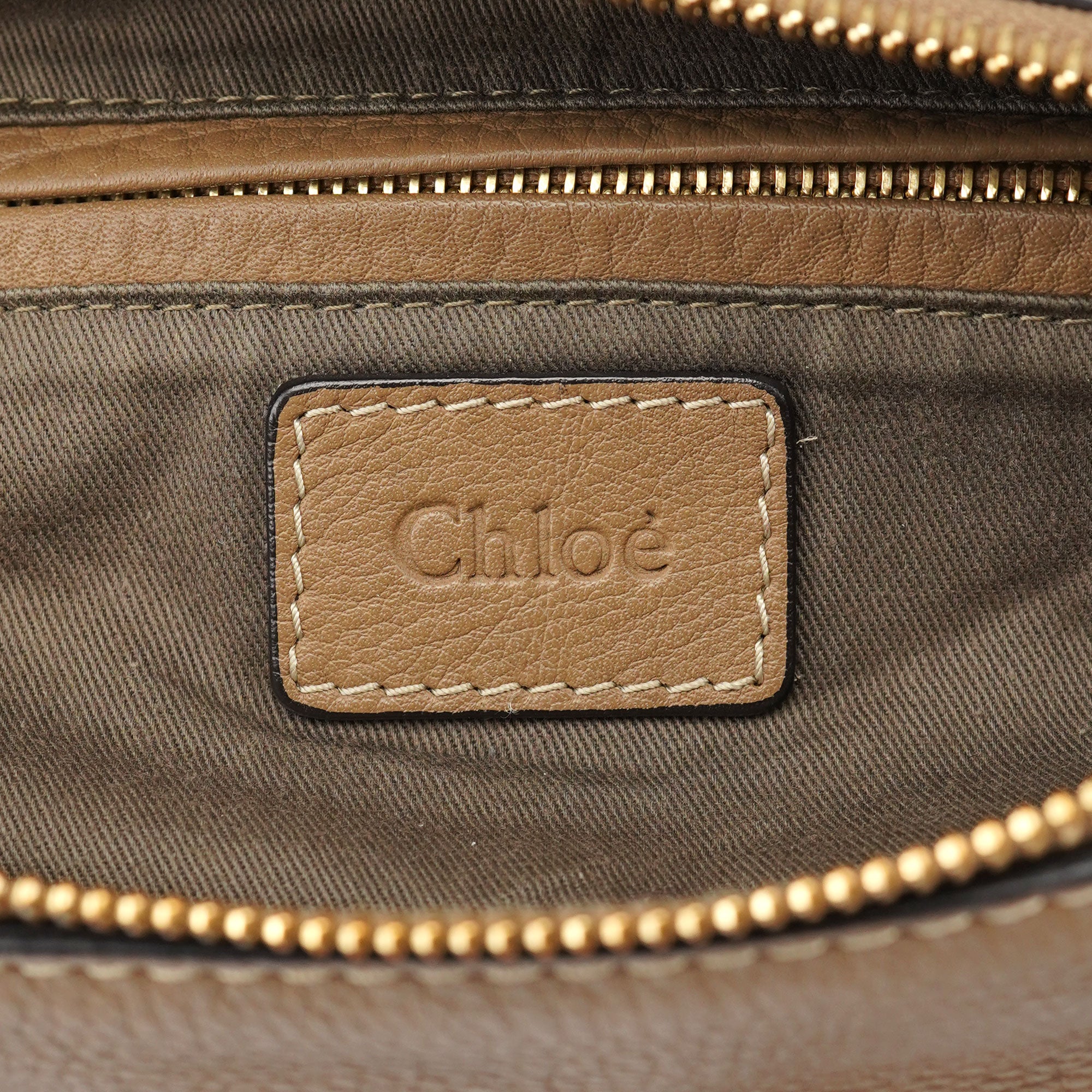 Chloé Beige Leather Marcie Handbag