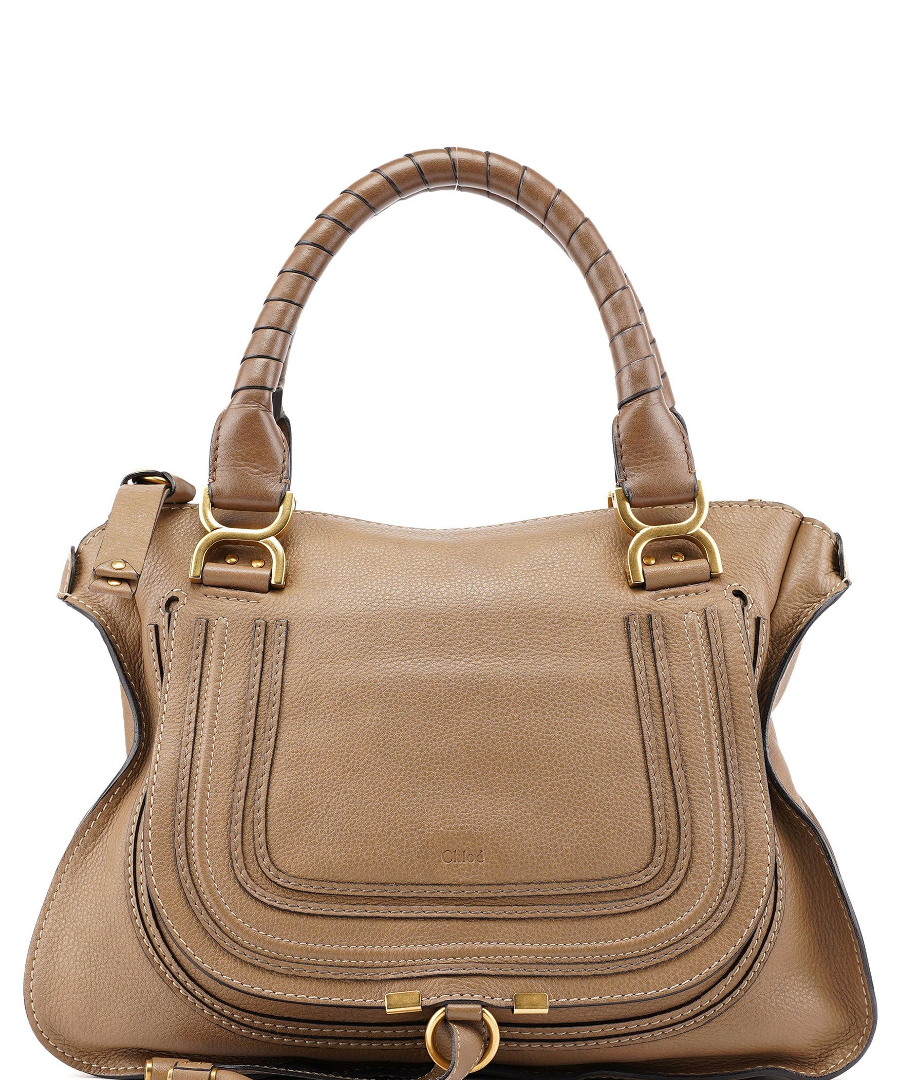Chloé Beige Leather Marcie Handbag