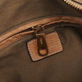 Chloe Beige Leather Marcie Shoulder Bag