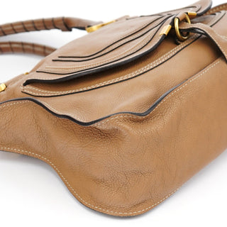 Chloe Beige Leather Marcie Shoulder Bag