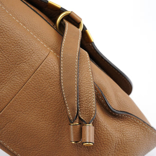 Chloe Beige Leather Marcie Shoulder Bag
