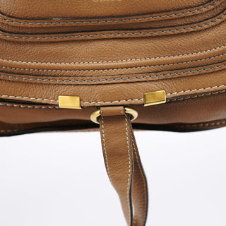 Chloe Beige Leather Marcie Shoulder Bag