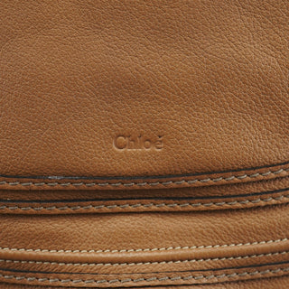 Chloe Beige Leather Marcie Shoulder Bag