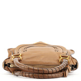 Chloé Sac porté épaule Marcie en cuir beige