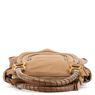 Chloe Beige Leather Marcie Shoulder Bag
