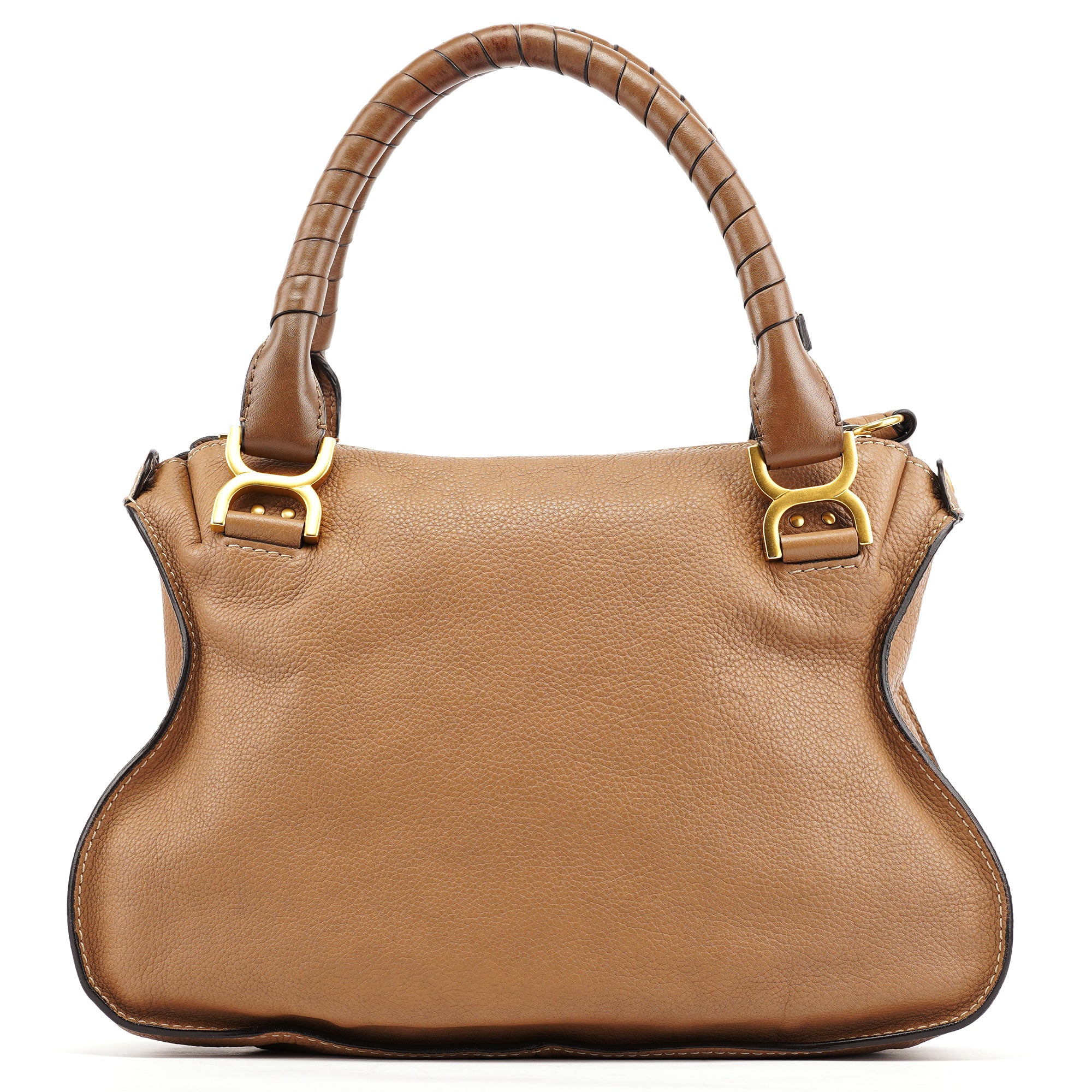 Chloé Sac porté épaule Marcie en cuir beige
