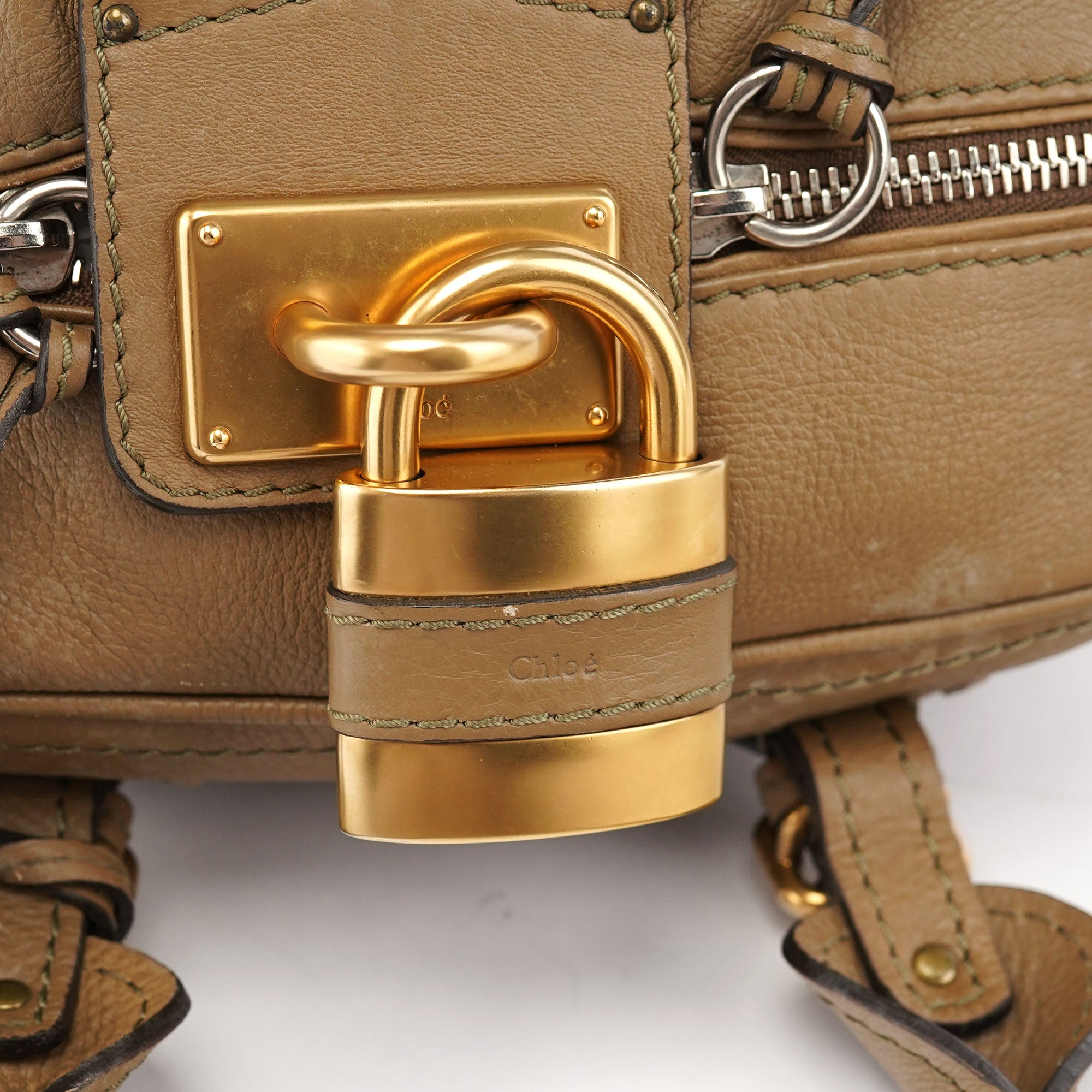 Chloé Beige Leather Paddington Shoulder Bag