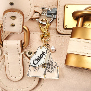 Chloe Beige Leather Paddington Top Handle Bag