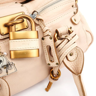 Chloe Beige Leather Paddington Top Handle Bag