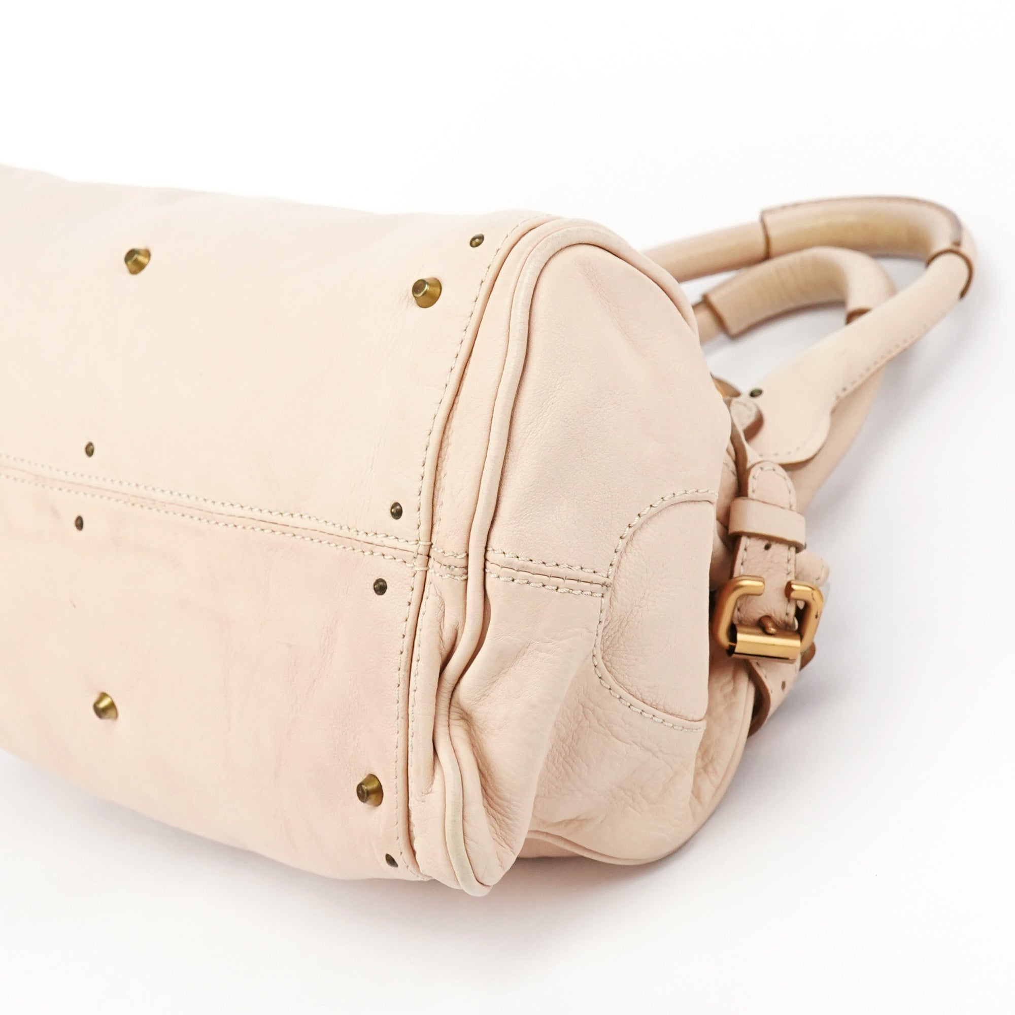 Chloé Sac à poignée Paddington en cuir beige