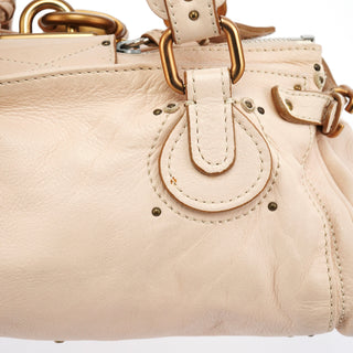 Chloe Beige Leather Paddington Top Handle Bag