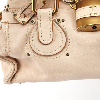 Chloe Beige Leather Paddington Top Handle Bag