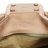 Chloé Sac à poignée Paddington en cuir beige